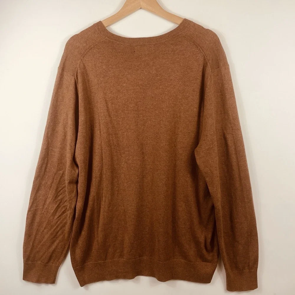 Banana Republic Mens XL Sweater Premium Luxe‎ Yarn Brown Preppy Grunge Indie